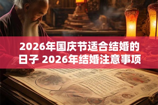 2026年国庆节适合结婚的日子 2026年结婚注意事项 2026年国庆节适合结婚的日子 2026年结婚注意事项
