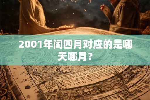 2001年闰四月对应的是哪天哪月? 2001年闰四月对应的是哪天哪月?