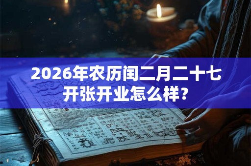 2026年农历闰二月二十七开张开业怎么样? 2026年农历闰二月二十七开张开业怎么样?