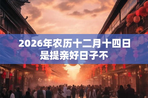 2026年农历十二月十四日是提亲好日子不 2026年农历十二月十四日是提亲好日子不