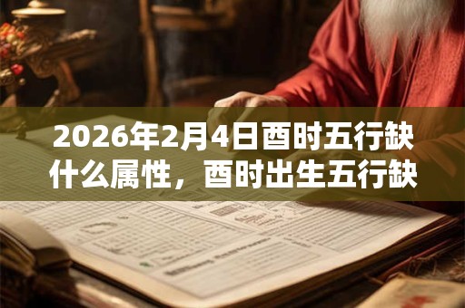 2026年2月4日酉时五行缺什么属性，酉时出生五行缺什么