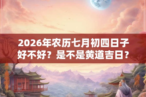 2026年农历七月初四日子好不好?是不是黄道吉日? 2026年农历七月初四日子好不好?是不是黄道吉日?