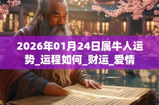2026年01月24日属牛人运势_运程如何_财运_爱情
