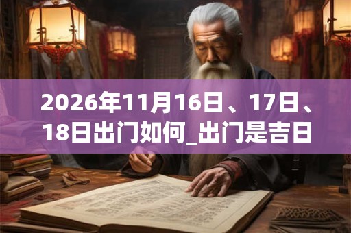 2026年11月16日、17日、18日出门如何_出门是吉日吗 2026年11月16日、17日、18日出门如何_出门是吉日吗