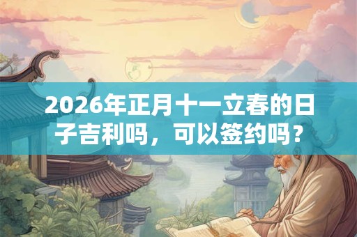 2026年正月十一立春的日子吉利吗,可以签约吗? 2026年正月十一立春的日子吉利吗,可以签约吗?