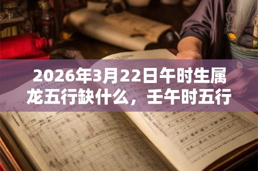 2026年3月22日午时生属龙五行缺什么，壬午时五行缺什么