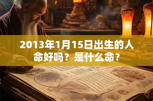 2013年1月15日出生的人命好吗?是什么命? 2013年1月15日出生的人命好吗?是什么命?