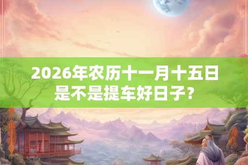 2026年农历十一月十五日是不是提车好日子？