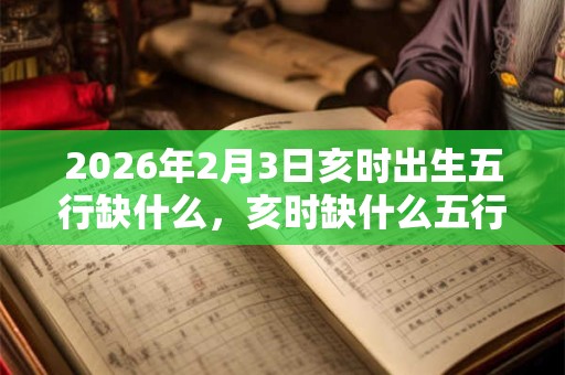 2026年2月3日亥时出生五行缺什么,亥时缺什么五行 2026年2月3日亥时出生五行缺什么,亥时缺什么五行