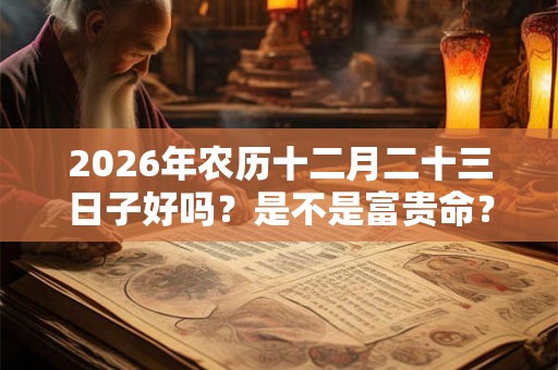 2026年农历十二月二十三日子好吗?是不是富贵命? 2026年农历十二月二十三日子好吗?是不是富贵命?
