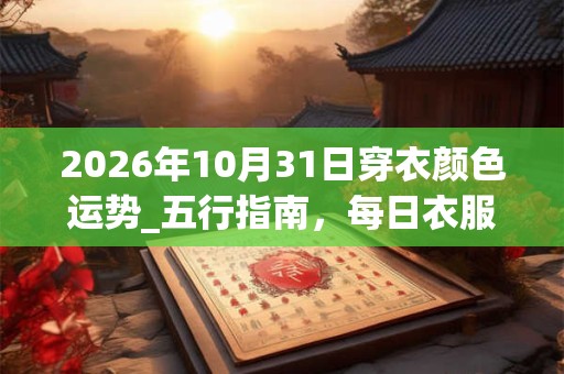 2026年10月31日穿衣颜色运势_五行指南,每日衣服颜色幸运色 2026年10月31日穿衣颜色运势_五行指南,每日衣服颜色幸运色