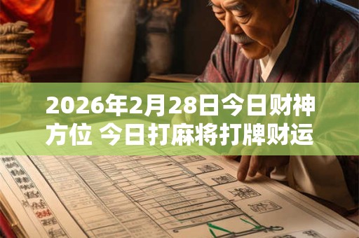 2026年2月28日今日财神方位 今日打麻将打牌财运方位! 2026年2月28日今日财神方位 今日打麻将打牌财运方位!