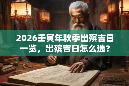 2026壬寅年秋季出殡吉日一览，出殡吉日怎么选？