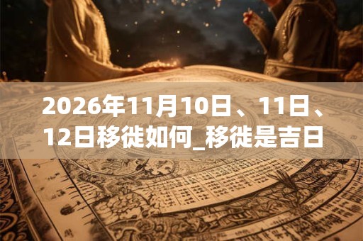 2026年11月10日、11日、12日移徙如何_移徙是吉日吗 2026年11月10日、11日、12日移徙如何_移徙是吉日吗