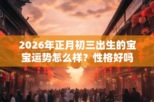 2026年正月初三出生的宝宝运势怎么样?性格好吗 2026年正月初三出生的宝宝运势怎么样?性格好吗