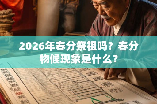 2026年春分祭祖吗？春分物候现象是什么？