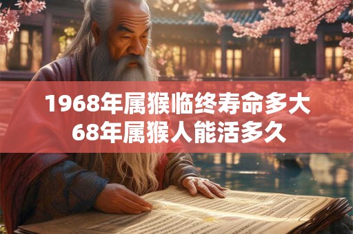 1968年属猴临终寿命多大 68年属猴人能活多久 1968年属猴临终寿命多大 68年属猴人能活多久