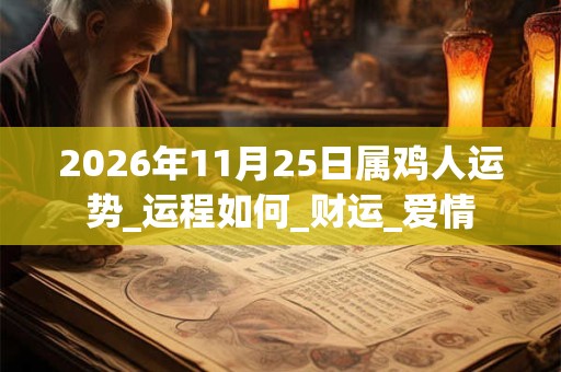 2026年11月25日属鸡人运势_运程如何_财运_爱情 2026年11月25日属鸡人运势_运程如何_财运_爱情