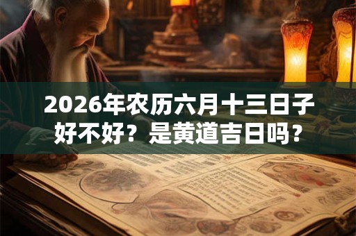 2026年农历六月十三日子好不好?是黄道吉日吗? 2026年农历六月十三日子好不好?是黄道吉日吗?