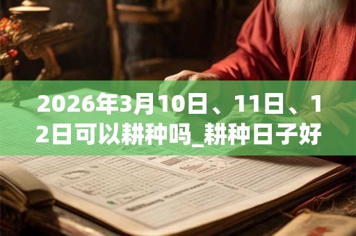 2026年3月10日、11日、12日可以耕种吗_耕种日子好吗