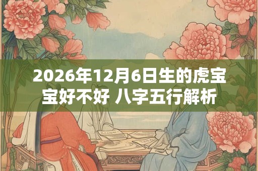 2026年12月6日生的虎宝宝好不好 八字五行解析 2026年12月6日生的虎宝宝好不好 八字五行解析