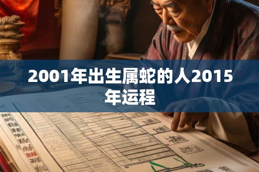 2001年出生属蛇的人2015年运程