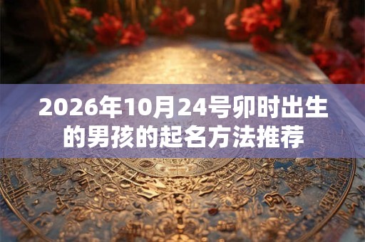 2026年10月24号卯时出生的男孩的起名方法推荐 2026年10月24号卯时出生的男孩的起名方法推荐