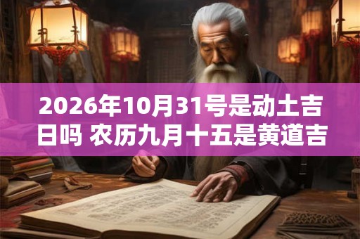 2026年10月31号是动土吉日吗 农历九月十五是黄道吉日吗 2026年10月31号是动土吉日吗 农历九月十五是黄道吉日吗