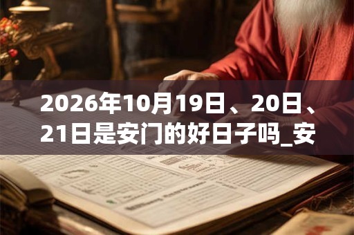 2026年10月19日、20日、21日是安门的好日子吗_安门可以吗 2026年10月19日、20日、21日是安门的好日子吗_安门可以吗