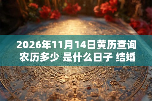 2026年11月14日黄历查询 农历多少 是什么日子 结婚吉时 2026年11月14日黄历查询 农历多少 是什么日子 结婚吉时