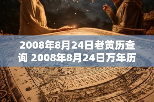 2008年8月24日老黄历查询 2008年8月24日万年历黄道吉日 2008年8月24日老黄历查询 2008年8月24日万年历黄道吉日