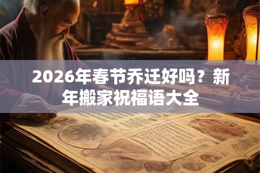 2026年春节乔迁好吗?新年搬家祝福语大全 2026年春节乔迁好吗?新年搬家祝福语大全