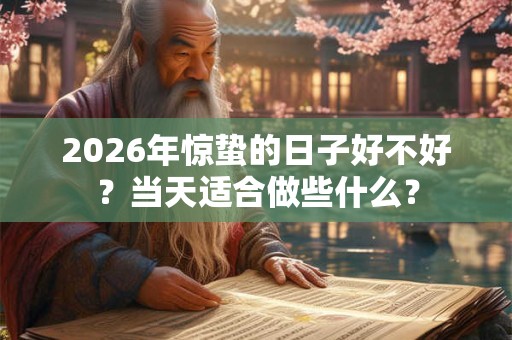 2026年惊蛰的日子好不好？当天适合做些什么？
