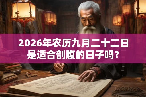 2026年农历九月二十二日是适合剖腹的日子吗? 2026年农历九月二十二日是适合剖腹的日子吗?