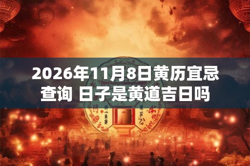 2026年11月8日黄历宜忌查询 日子是黄道吉日吗
