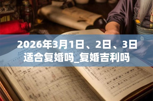 2026年3月1日、2日、3日适合复婚吗_复婚吉利吗 2026年3月1日、2日、3日适合复婚吗_复婚吉利吗