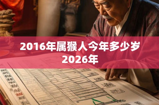 2016年属猴人今年多少岁2026年 2016年属猴人今年多少岁2026年