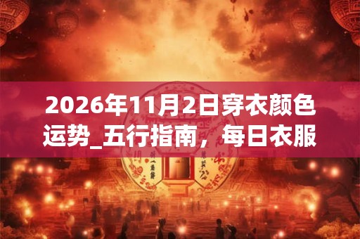 2026年11月2日穿衣颜色运势_五行指南,每日衣服颜色幸运色 2026年11月2日穿衣颜色运势_五行指南,每日衣服颜色幸运色