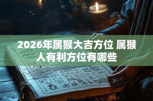 2026年属猴大吉方位 属猴人有利方位有哪些