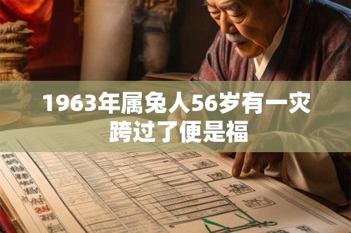 1963年属兔人56岁有一灾 跨过了便是福 1963年属兔人56岁有一灾 跨过了便是福