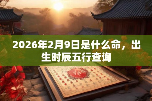 2026年2月9日是什么命,出生时辰五行查询 2026年2月9日是什么命,出生时辰五行查询