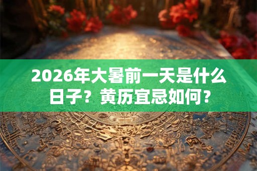 2026年大暑前一天是什么日子?黄历宜忌如何? 2026年大暑前一天是什么日子?黄历宜忌如何?