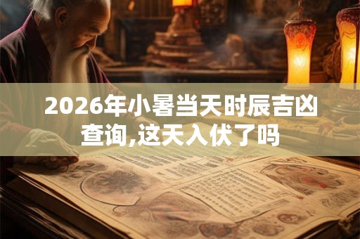 2026年小暑当天时辰吉凶查询,这天入伏了吗 2026年小暑当天时辰吉凶查询,这天入伏了吗