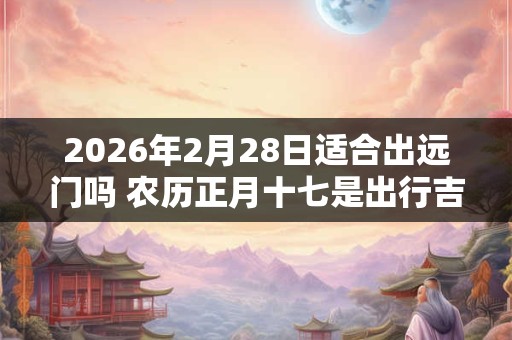 2026年2月28日适合出远门吗 农历正月十七是出行吉日吗 2026年2月28日适合出远门吗 农历正月十七是出行吉日吗
