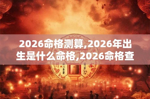 2026命格测算,2026年出生是什么命格,2026命格查询 2026命格测算,2026年出生是什么命格,2026命格查询