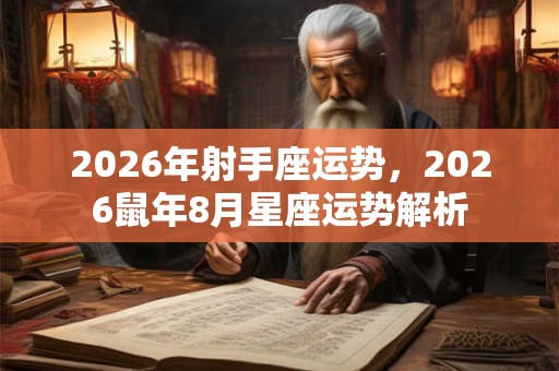 2026年射手座运势,2026鼠年8月星座运势解析 2026年射手座运势,2026鼠年8月星座运势解析