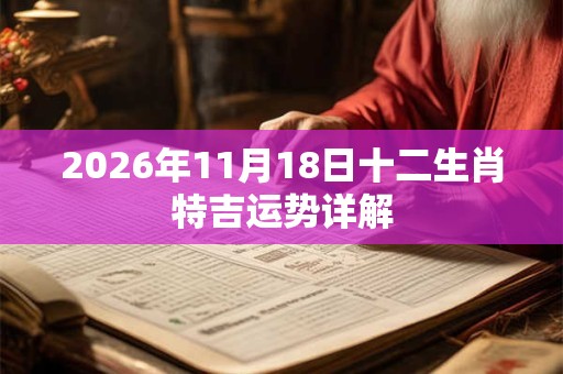 2026年11月18日十二生肖特吉运势详解 2026年11月18日十二生肖特吉运势详解