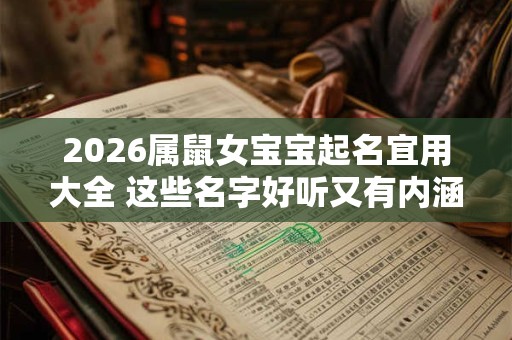 2026属鼠女宝宝起名宜用大全 这些名字好听又有内涵 2026属鼠女宝宝起名宜用大全 这些名字好听又有内涵