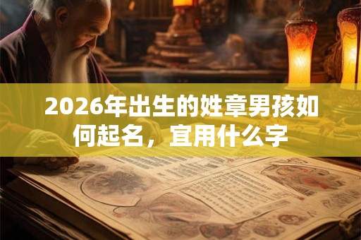 2026年出生的姓章男孩如何起名,宜用什么字 2026年出生的姓章男孩如何起名,宜用什么字