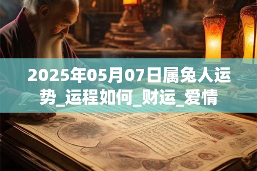 2025年05月07日属兔人运势_运程如何_财运_爱情 2025年05月07日属兔人运势_运程如何_财运_爱情